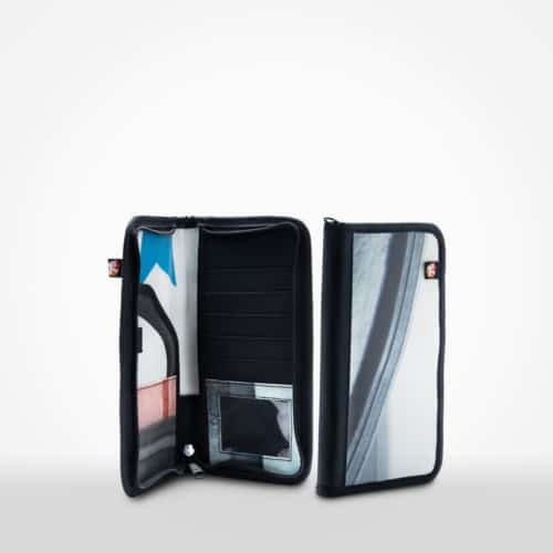 Travel Wallet by XSProject made from recycled billboards